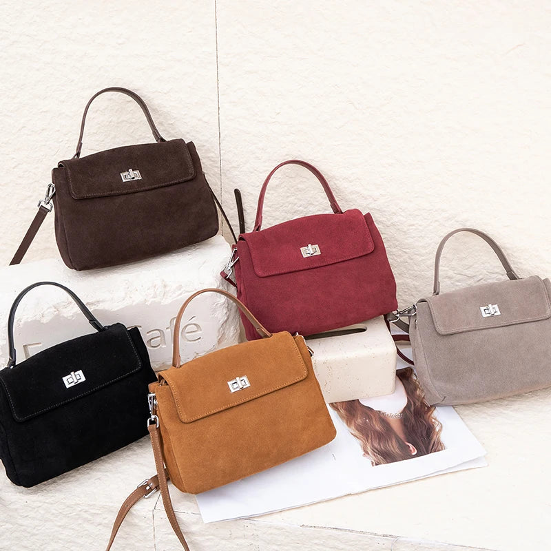 Bolsa Volterra – Couro Camurça Natural