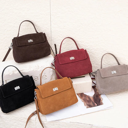 Bolsa Volterra – Couro Camurça Natural