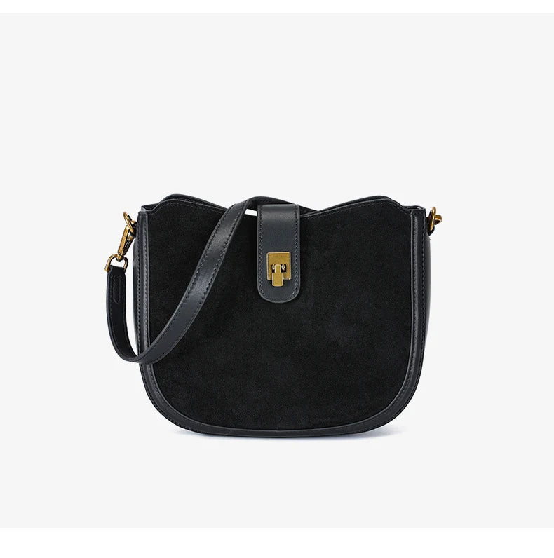 Bolsa Matera – Couro Genuíno de Acabamento Suede