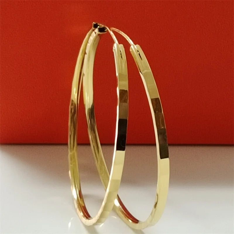 Argola Classic em Prata 925 e Ouro 18K