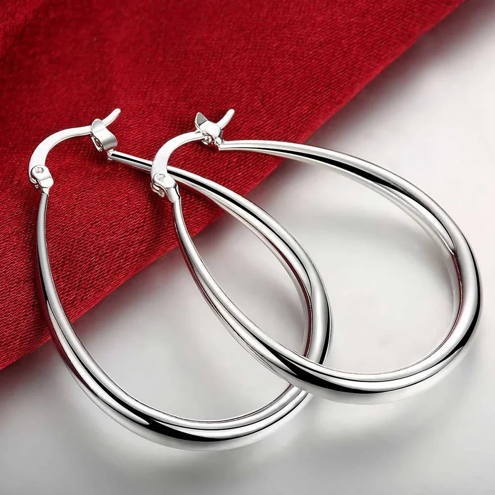 Argola Gota Silver em Prata 925