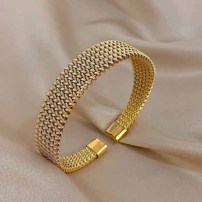Bracelete Vintage Gold Weave