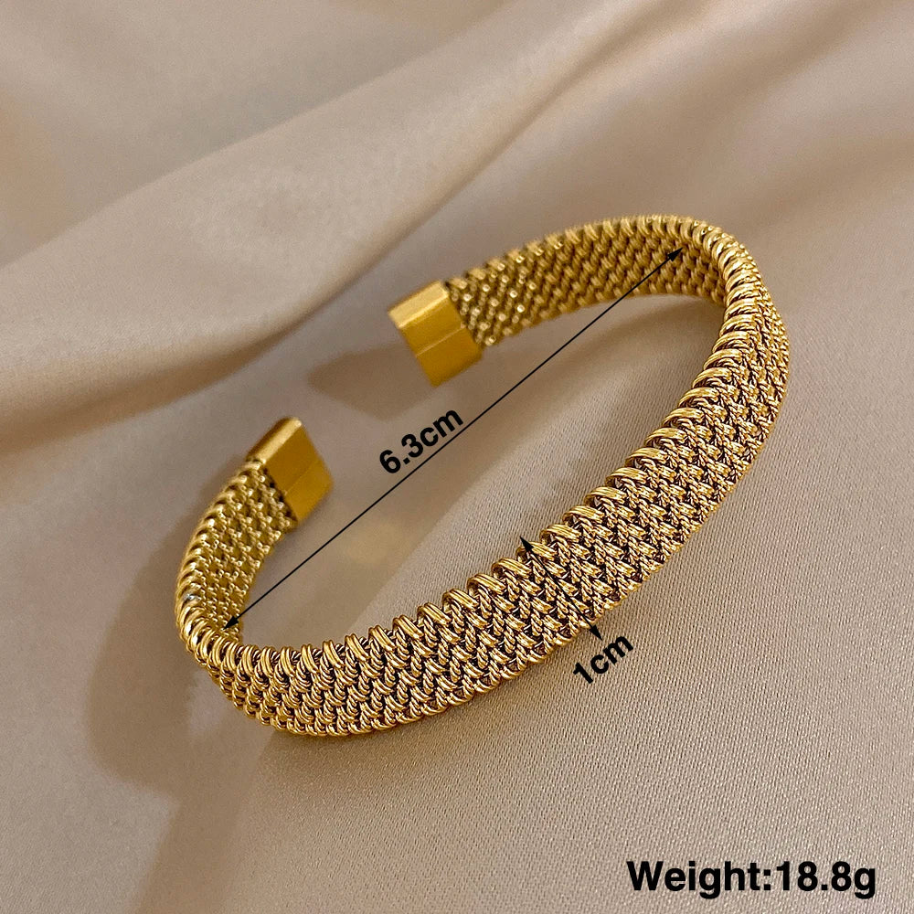 Bracelete Vintage Gold Weave