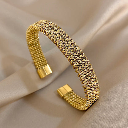 Bracelete Vintage Gold Weave