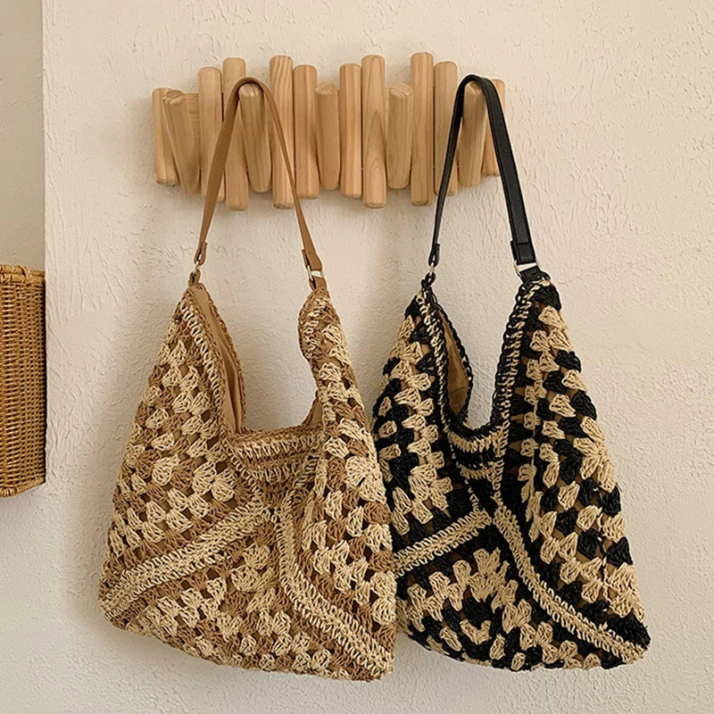 Bolsa Positano – Hobo em Trama de Fibra Artesanal