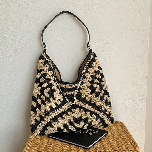 Bolsa Positano – Hobo em Trama de Fibra Artesanal