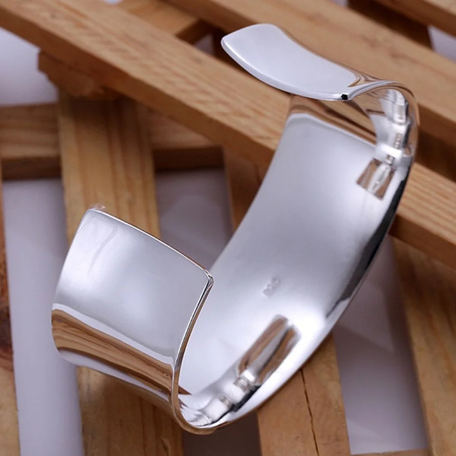 Bracelete Silver Wave - Prata 925 Legítima