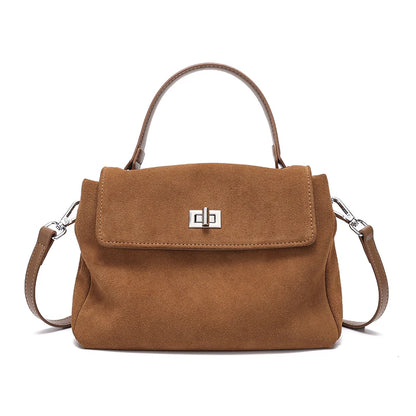 Bolsa Volterra – Couro Camurça Natural
