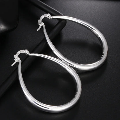 Argola Gota Silver em Prata 925
