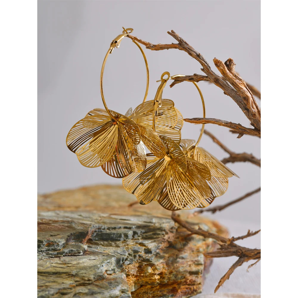 Brincos Grand Flora Gold