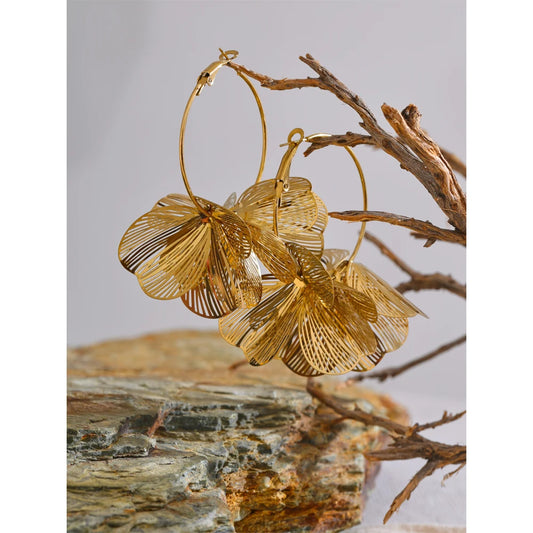 Brincos Grand Flora Gold
