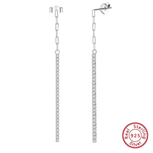 Brincos de Cascata Slim Prata 925