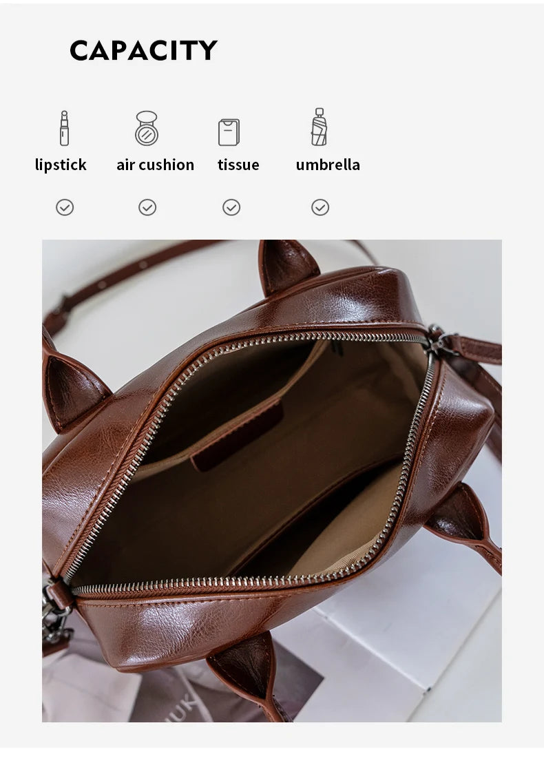 Bolsa Varese — Couro Genuíno de Acabamento Oil Wax