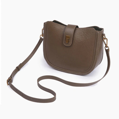 Bolsa Luna – Couro Genuíno de Acabamento Frosted