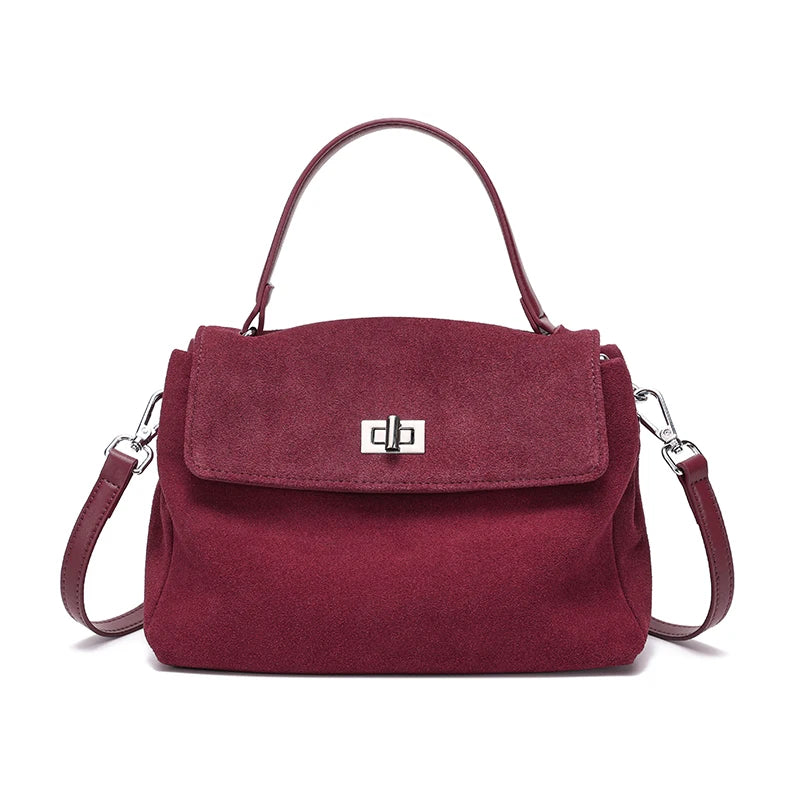 Bolsa Volterra – Couro Camurça Natural