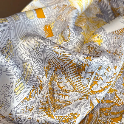 Lenço Floral Silk Touch 70x70