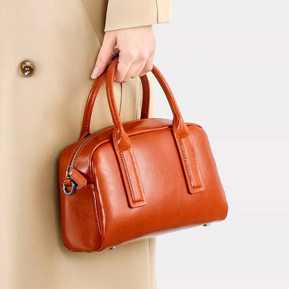 Bolsa Varese — Couro Genuíno de Acabamento Oil Wax