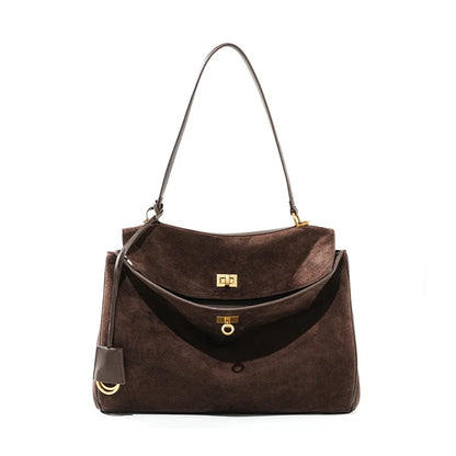 Bolsa Lugo – Camurça e Couro Genuíno