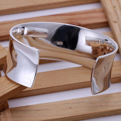 Bracelete Silver Wave - Prata 925 Legítima