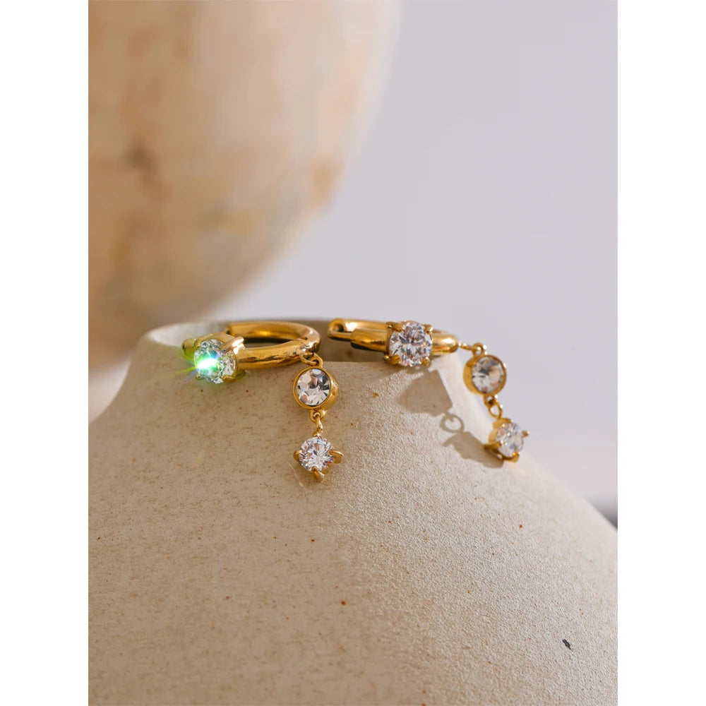 Brincos Crystal Drop